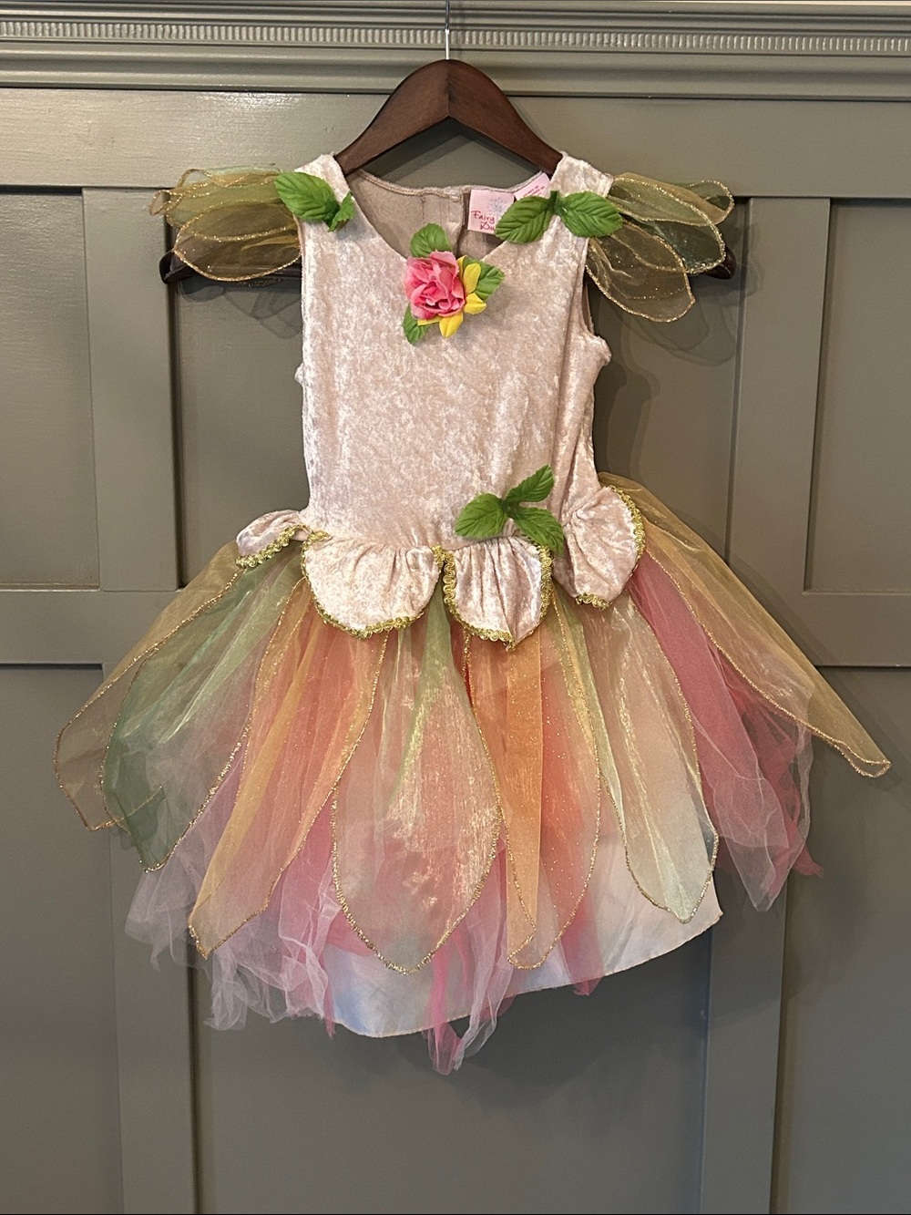 Fairy Dust Fairy Costume Multicolor Flower Halloween Dress Up Size 5 - 6